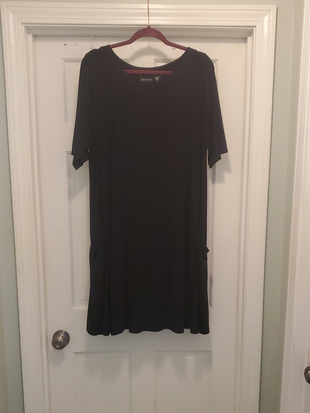 Jones New York Black Short-Sleeve Shift Dress